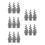 15Pcs Threaded Silver Lawn Sprayer Nozzle Fireproof Polished Stainless 5