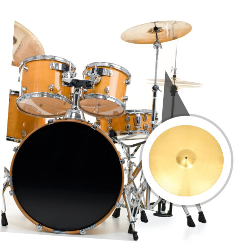 Drum Crash Cymbal with Durable Alloy Construction, Smooth Edge Safety, Quick Response for Drum Set 2