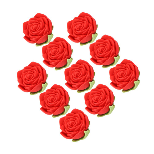 48Pcs Rose Shape Eraser Red Creative Stationery Pencil Erasers