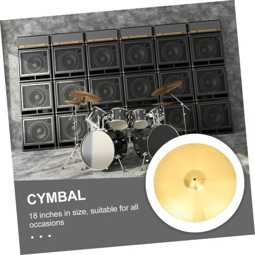 Drum Crash Cymbal with Durable Alloy Construction, Smooth Edge Safety, Quick Response for Drum Set 1