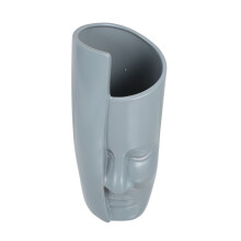2Pcs Premium Grey Ceramic Desktop Vase for Home Flower Arrangement