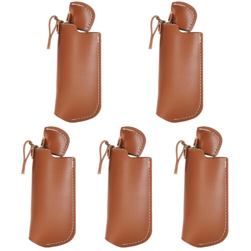 5Pcs Durable Chocolate Telescopic Lighter Waist Case Sleeve 2