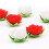 48Pcs Rose Shape Eraser Red Creative Stationery Pencil Erasers 10