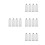 16Pcs Durable White Plastic Ab Glue Epoxy Tubes Refillable Mixer 5