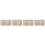 4Pcs Dormitory Bed Storage Bag Beige Cotton Linen Multifunctional 4
