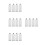 16Pcs Durable White Plastic Ab Glue Epoxy Tubes Refillable Mixer 7