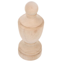 2Pcs DIY Wood Finials Beige Decorative Wooden Post Tops for Home Decor