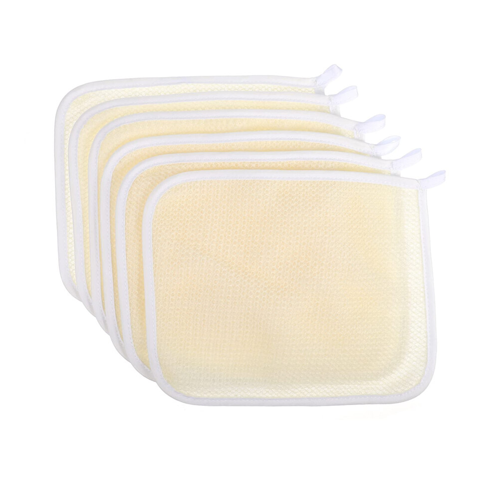Exfoliating Bath Towel Set 6pcs Deep Exfoliation Quick Dry Full Body Scrub Shower Cloth Nylon