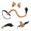3Sets Light Brown Lion Costume Set Polyester Cosplay Ears Tail Kit 10