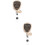 2Pcs Portable Acrylic Badge Reel Multi-Function Retractable Clip 8