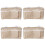 4Pcs Dormitory Bed Storage Bag Beige Cotton Linen Multifunctional 5