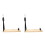 2Pcs Space-Saving Metal Ham Rack Beige for Home Use 6