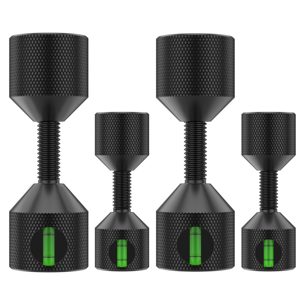 Flange Alignment Tool Set, Aluminum 2 Hole Flange Aligner Pins With Builtin Level, Black 4Pcs 9070919800474