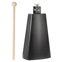 8 Inch Brass Cowbell for Drum Set with Stick, Loud Clear Tone, Durable Copper Finish, Vintage Style