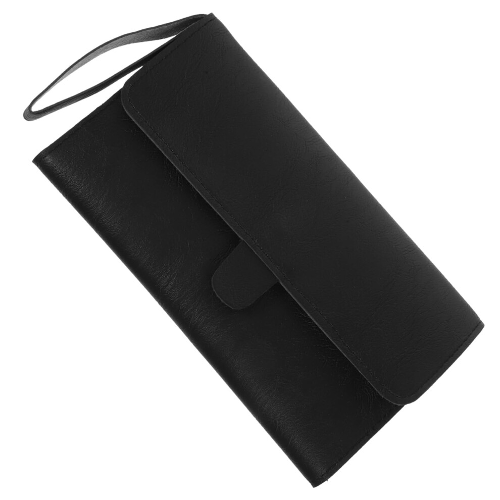 Professional Leather Barber Scissors Case with Blade Protection for Salon and Hair Stylist Use
