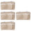 4Pcs Dormitory Bed Storage Bag Beige Cotton Linen Multifunctional 7