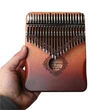 Kalimba Thumb Piano 21 Key Mahogany Wood Body with Durable Metal Keys and Rich Resonant Sound