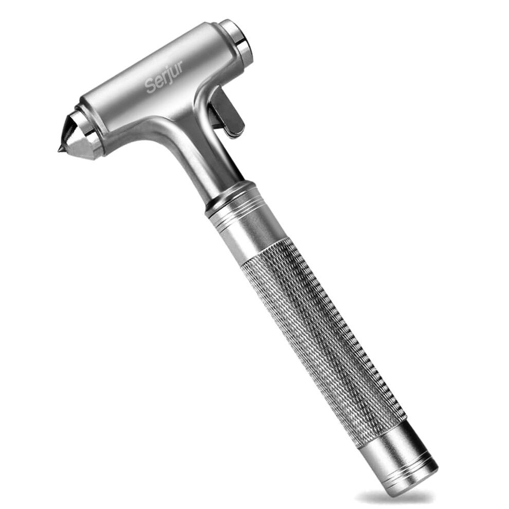 3In1 Car Emergency Escape Tool, All Metal Safety Hammer With Window Breaker And Seatbelt Cutter, Heavyduty Aluminum 9070919800740