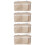 4Pcs Dormitory Bed Storage Bag Beige Cotton Linen Multifunctional 8