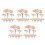 50 Pcs Mini Sand Table Trees Artificial Cherry Blossom Bonsai Decor 8