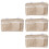 4Pcs Dormitory Bed Storage Bag Beige Cotton Linen Multifunctional 6