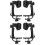 2 Pack Microphone Clip Drum Rim Clamp Stand Holder Use Adjustable 5
