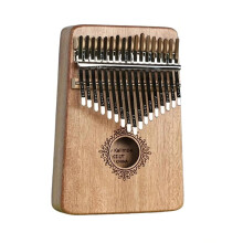 Kalimba 17 Keys Solid Wood Thumb Piano with Bag, Warm Sound, Numbered Keys, Brown