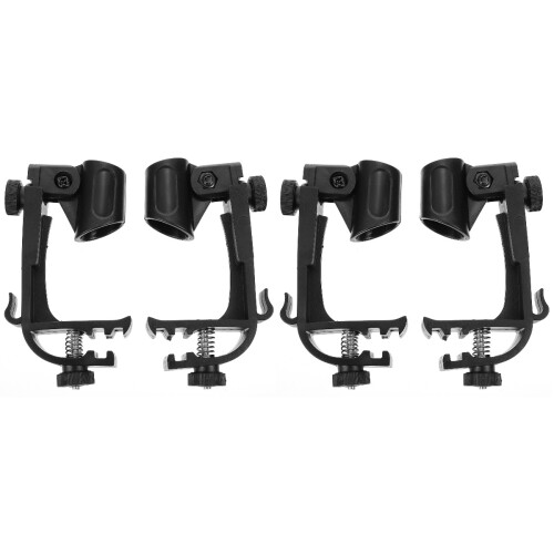 2 Pack Microphone Clip Drum Rim Clamp Stand Holder Use Adjustable 1