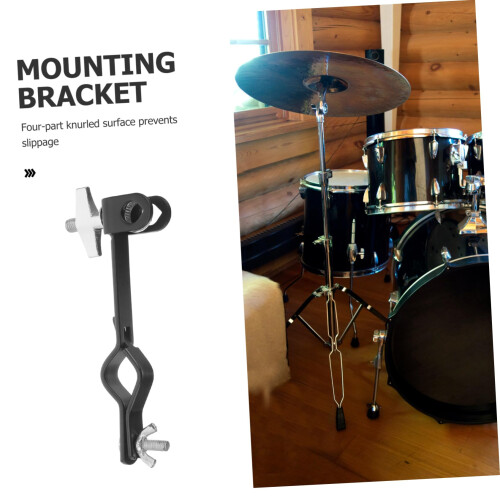 Drum Cowbell Clamp with Secure Grip Design, Adjustable Mounting Bracket for Drum Set and Percussion 1