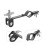 Drum Cowbell Clamp with Secure Grip Design, Adjustable Mounting Bracket for Drum Set and Percussion 4