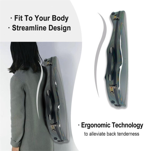 4/4 Carbon Fiber Violin Case BowShaped Lightweight Shockproof Waterproof Contoured Shell 1