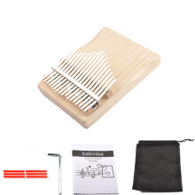 Kalimba Thumb Piano 17 Key Mahogany Handcrafted with Warm Resonant Sound and Bag for Beginners