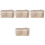 4Pcs Dormitory Bed Storage Bag Beige Cotton Linen Multifunctional 3