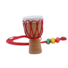 African Hand Drum Necklace Pendant, Handcrafted Solid Wood, Authentic African Style Jewelry