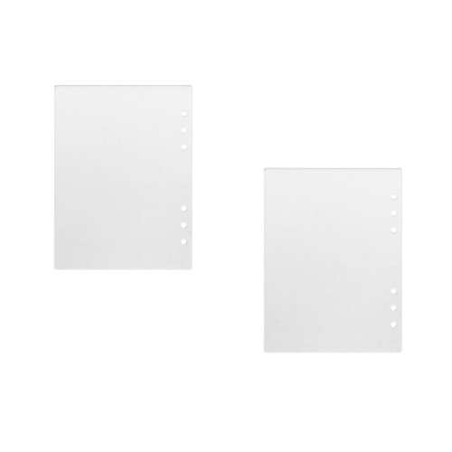 2Pcs Acrylic Loose Leaf Journal Cover White Reusable Binder Protector 2