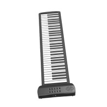 61 Key Roll Up Piano Keyboard with Builtin Speaker, Foldable Silicone Design for Travel Practice