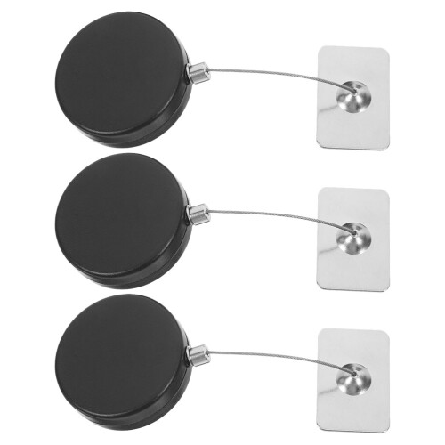 15 Pcs Retractable Cable Locks With Adhesive Anti Lost Rope Hardware 2