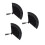 3Pièces Éventail Pliable Noir Bambou Soie Pour Robuste 8