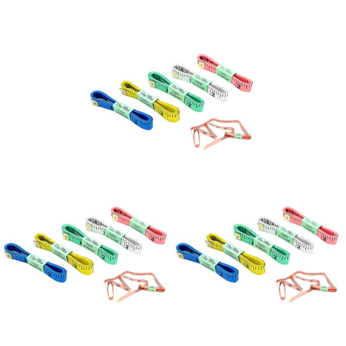 72Pièces Mètre Couture PVC Couleurs Vives Mesure Précise 1