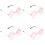 4Pièces Lunettes Fun Pour Look Chic Et Original 5