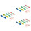 72Pièces Mètre Couture PVC Couleurs Vives Mesure Précise 6