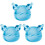 3Ensembles Assiettes Bébé Silicone Avec Compartiments Ours Mignon 2