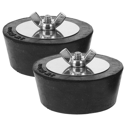 6Pièces Bouchons En PVC Noir, Étanches Solides 2