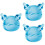 3Ensembles Assiettes Bébé Silicone Avec Compartiments Ours Mignon 6