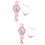 4Pièces Bracelet Rose Quartz Accessoire 3