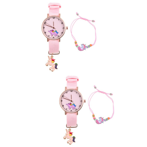 4Pièces Bracelet Rose Quartz Accessoire 2