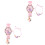 4Pièces Bracelet Rose Quartz Accessoire 7