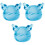 3Ensembles Assiettes Bébé Silicone Avec Compartiments Ours Mignon 3