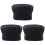 3Pièces Bonnet Mushroom Noir Chef Ajustable Qualité 2