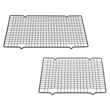 2Pièces Grille Barbecue Refroidissement Noir